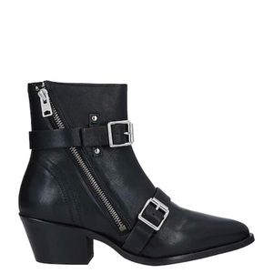 ALLSAINTS Lior ankle doubled belted pointy boots women size 8